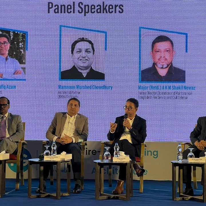 Prof. Rafiq Azam (FIAB) as the panelist of Fire-Safe Glazing for Architecture.