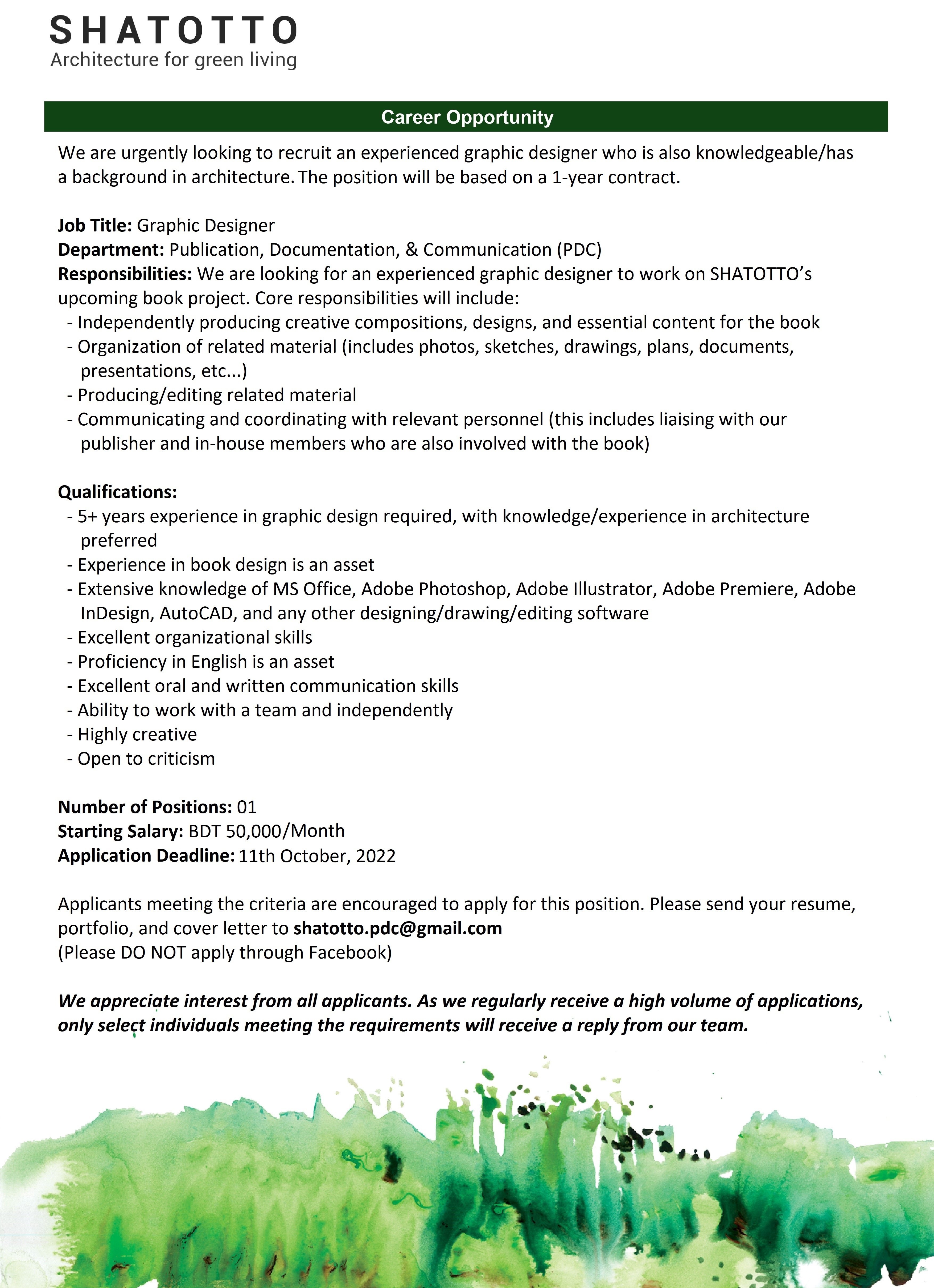 Career Opportunity